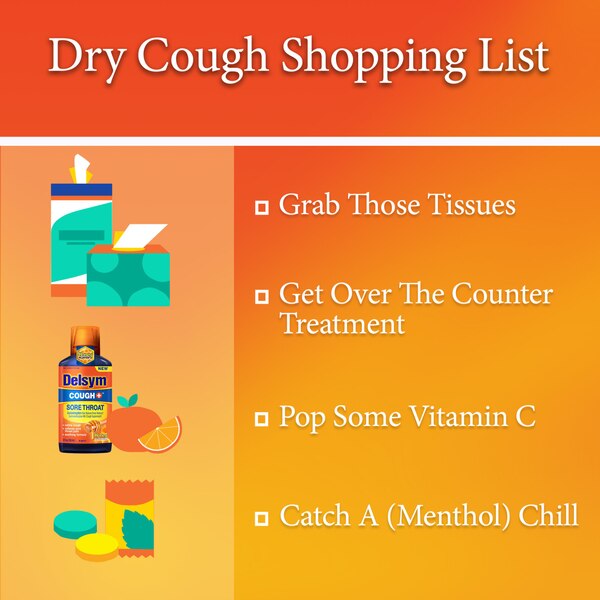 Delsym Cough + Sore Throat Relief, Honey, 6 OZ