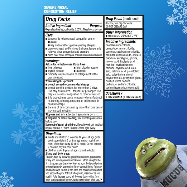Mucinex Sinus-Max Severe Nasal Congestion Nasal Spray, 0.75 OZ