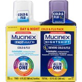 Mucinex Fast-Max Cold and Flu & Nightshift Severe Cold and Flu Combo Pack, 2 12 OZ bottles, thumbnail image
