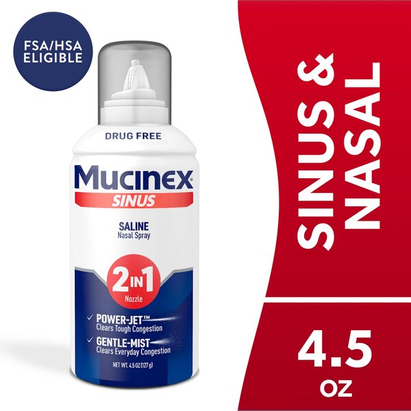 Mucinex Sinus-Max Saline Nasal Spray, 4.5 OZ