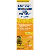 Mucinex Children's Fever, Sore Throat & Cough Honey Liquid, thumbnail image