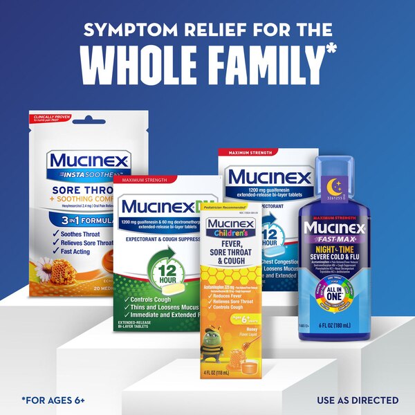 Mucinex Children's Fever, Sore Throat & Cough Honey Liquid