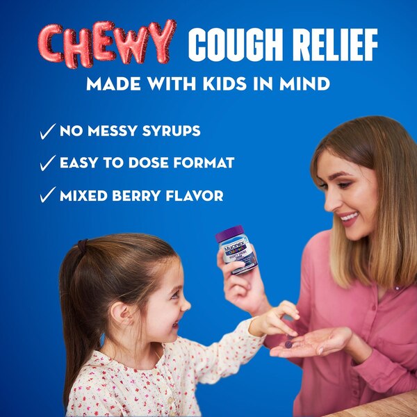Mucinex Children's Nighttime Cough Relief Chews, Mixed Berry