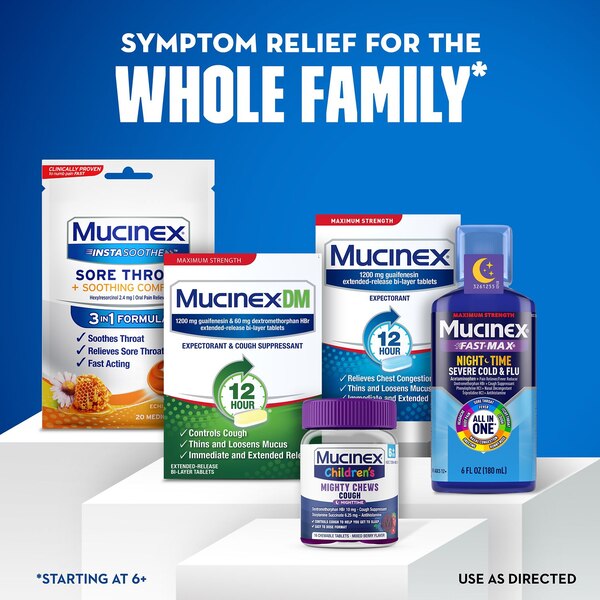 Mucinex Children's Nighttime Cough Relief Chews, Mixed Berry