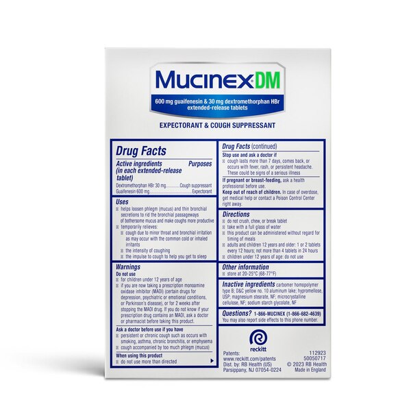 Mucinex DM 12HR Expectorant & Cough Suppressant