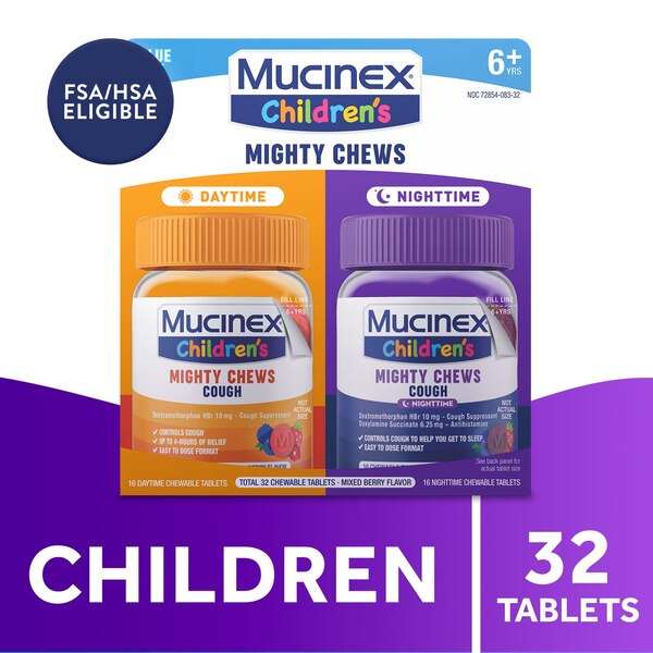 Mucinex Children's Cough Relief Chews Combo Mixed Berry