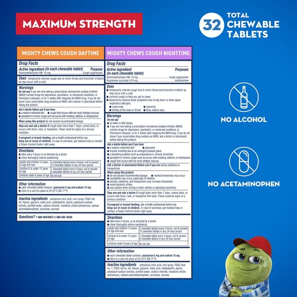 Mucinex Children's Cough Relief Chews Combo Mixed Berry