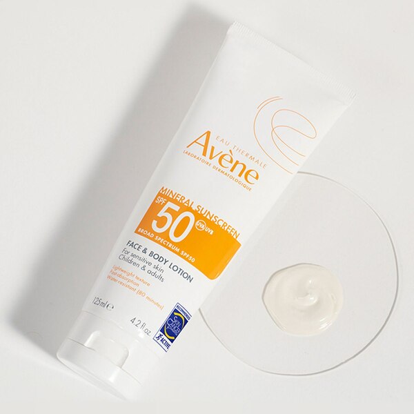 Avène Mineral Sunscreen Face and Body Lotion, SPF 50, 4.2 OZ