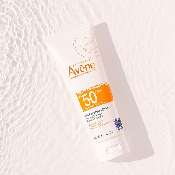 Avène Mineral Sunscreen Face and Body Lotion, SPF 50, 4.2 OZ