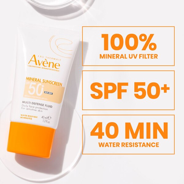 Avene Mineral Sunscreen Multi-Defense Fluid Tinted SPF 50+