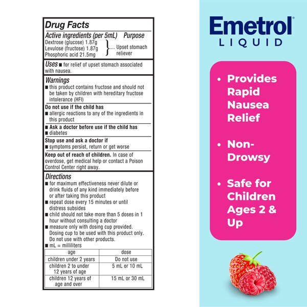 Children's Emetrol for Nausea, Mixed Berry, 4 OZ