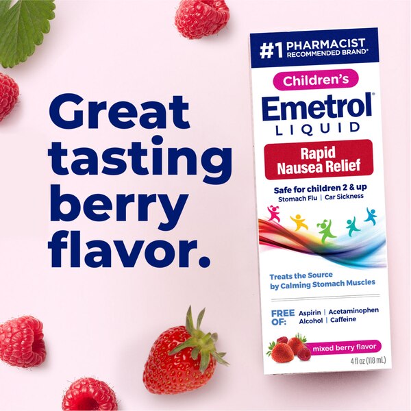 Children's Emetrol for Nausea, Mixed Berry, 4 OZ
