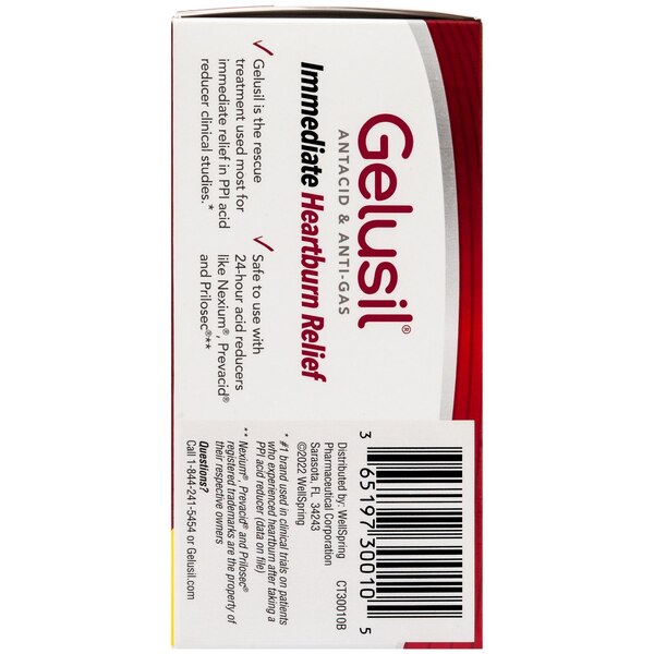 Gelusil Antacid & Anti-Gas Cool Mint Chewable Tablets, 100 CT