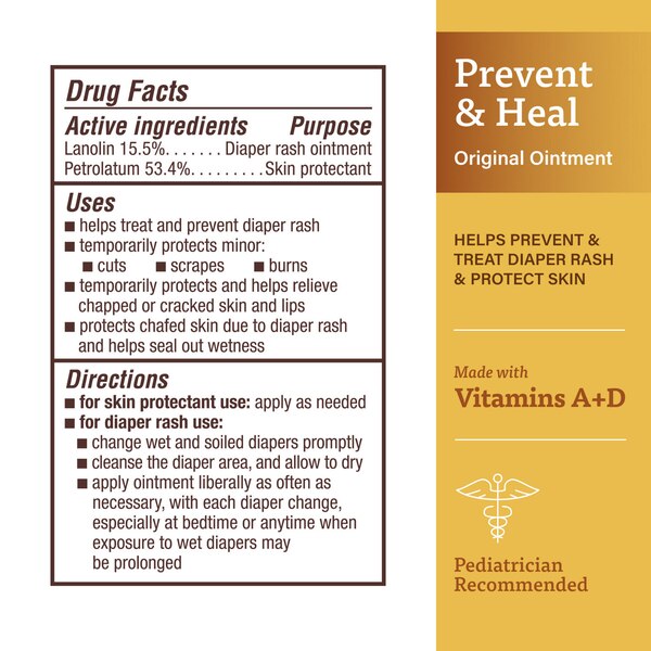 A+D Original Diaper Rash Ointment, Skin Protectant