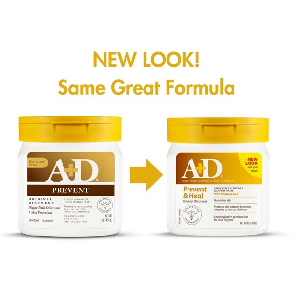 A+D Original Diaper Rash Ointment, Skin Protectant