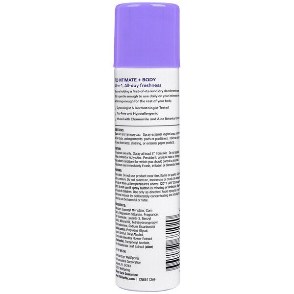 FDS Intimate + Whole Body Baby Powder Spray, 2 OZ