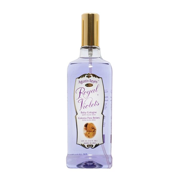 Agustin Reyes Royal Violets Baby Cologne with Aloe Vera, 7.6 OZ