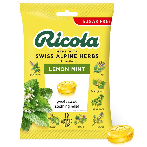 Ricola Sugar Free Cough Suppressant Throat Drops