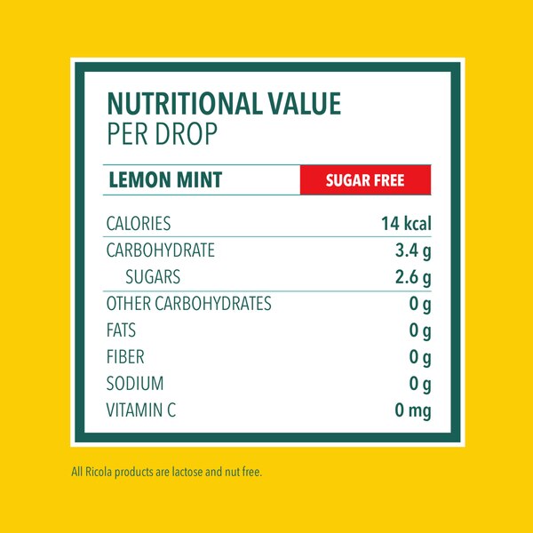 Ricola Sugar Free Cough Suppressant Throat Drops