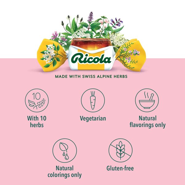 Ricola Throat Drops, Cherry, 45 CT