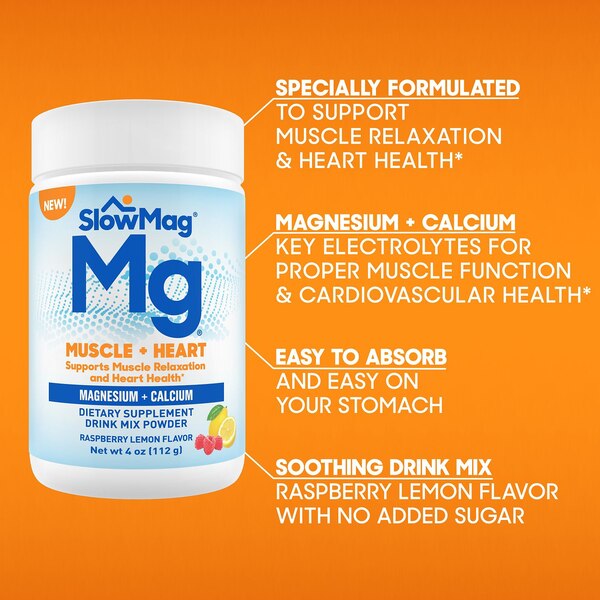 SlowMag Muscle & Heart Powder 4 oz