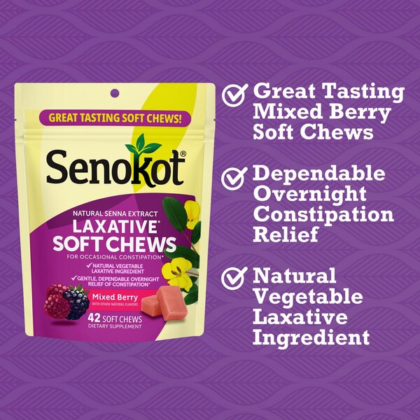 Senokot Laxative, Soft Chews, 42 CT