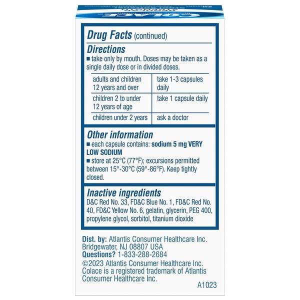 Colace Laxative Docusate Sodium Capsules