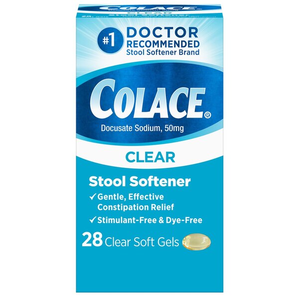 Colace Clear Stool Softener Soft Gels