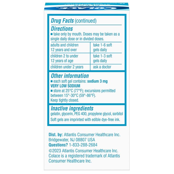 Colace Clear Stool Softener Soft Gels