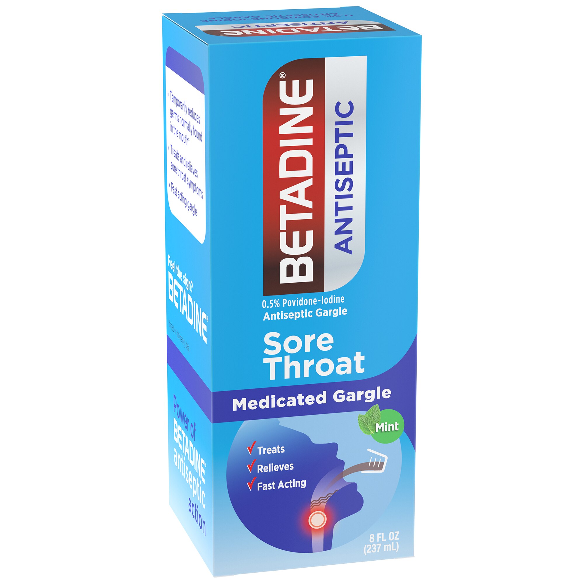 Betadine Antiseptic Sore Throat Gargle, 8 OZ