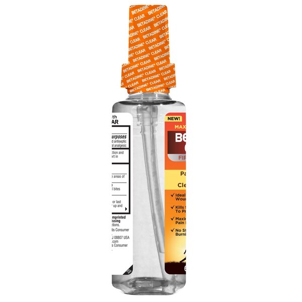 Betadine Antiseptic Clear First Aid Spray, 6 OZ