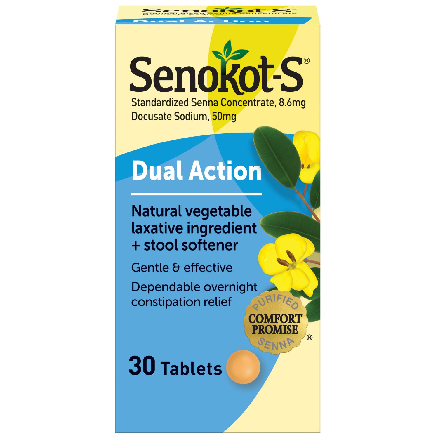 Senokot-S Dual-Action Laxative and Stool Softner Tablets