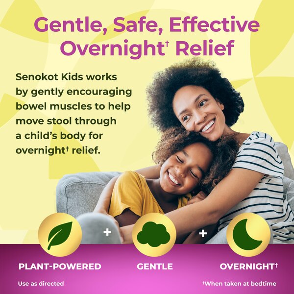 Senokot Dietary Supplement Laxative* Kids Gummies, Mixed Berry Flavor, 40 CT