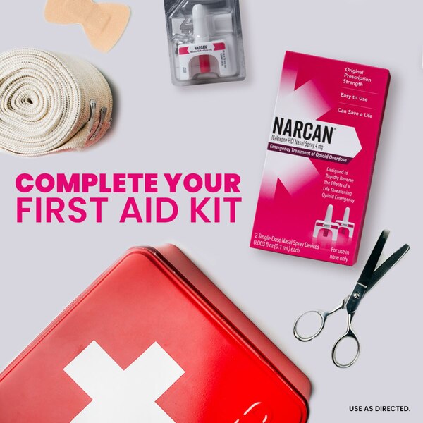 NARCAN Nasal Spray Emergency Opioid Overdose Treatment, 2 CT