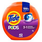 Tide PODS Liquid Laundry Detergent Pacs, Spring Meadow Scent, 42 ct, thumbnail image