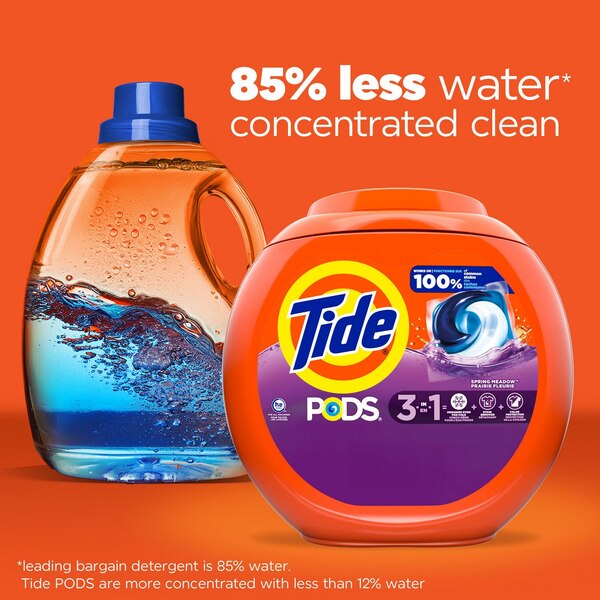 Tide PODS Liquid Laundry Detergent Pacs, Spring Meadow Scent, 42 ct