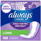 Always Xtra Protection Daily Panty Liners Long, Unscented, 108 CT, thumbnail image