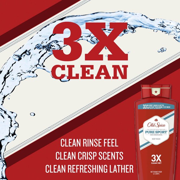 Old Spice High Endurance Men's Body Wash Pure Sport Scent Twin Pack, 36 OZ