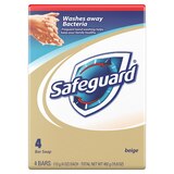Safeguard Triclocarban Antibacterial Deodorant Bar Soap, Beige, 4 CT, thumbnail image