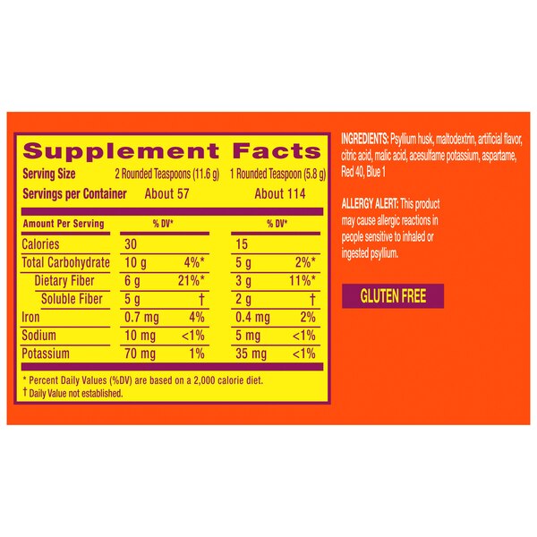 Metamucil 4-in-1 Psyllium Fiber Sugar-Free Powder