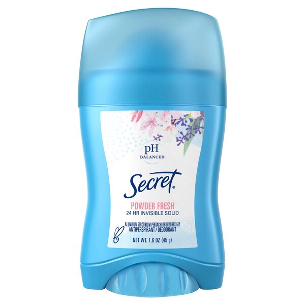 Secret Invisible Solid Antiperspirant and Deodorant Stick, Powder Fresh, 1.6 OZ