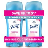 Secret Outlast 24-Hour Antiperspirant & Deodorant Stick, Powder Fresh, 2.6 OZ, 2 Pack, thumbnail image