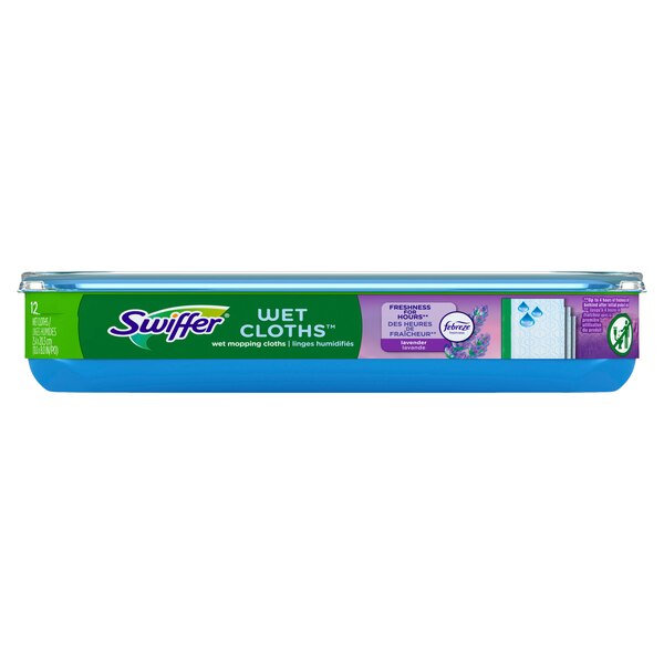 Swiffer Wet Mopping Cloths, Lavender, 12 count