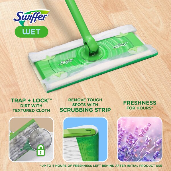 Swiffer Wet Mopping Cloths, Lavender, 12 count
