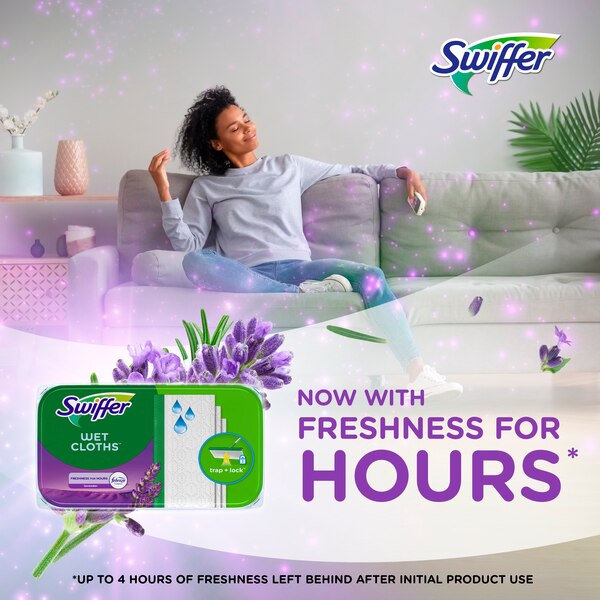 Swiffer Wet Mopping Cloths, Lavender, 12 count