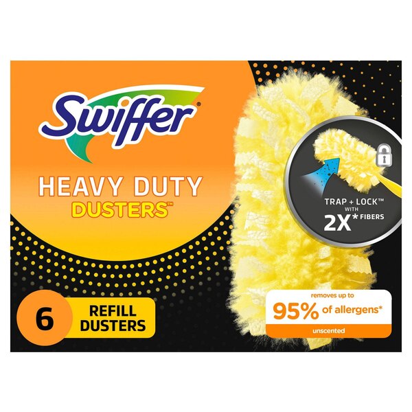 Swiffer Duster Multi-Surface Heavy Duty Refills, Unscented, 6 ct