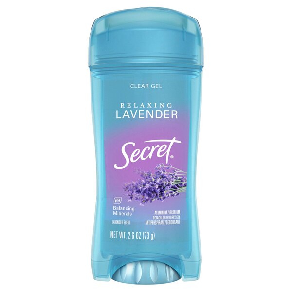 Secret Outlast 48-Hour Clear Gel Antiperspirant & Deodorant Stick, Relaxing Lavender, 2.6 OZ