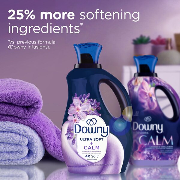 Downy Ultra Soft + Calm Liquid Fabric Softener, Lavender & Vanilla Bean, 38 fl oz