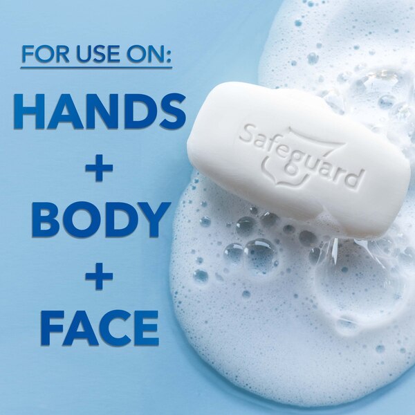 Safeguard Triclocarban Antibacterial Deodorant Bar Soap, White with Touch of Aloe, 8 CT