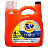Tide + Hygienic Clean Heavy Duty 10x Liquid Laundry Detergent, Original Scent, 94 Loads, 132 oz, thumbnail image